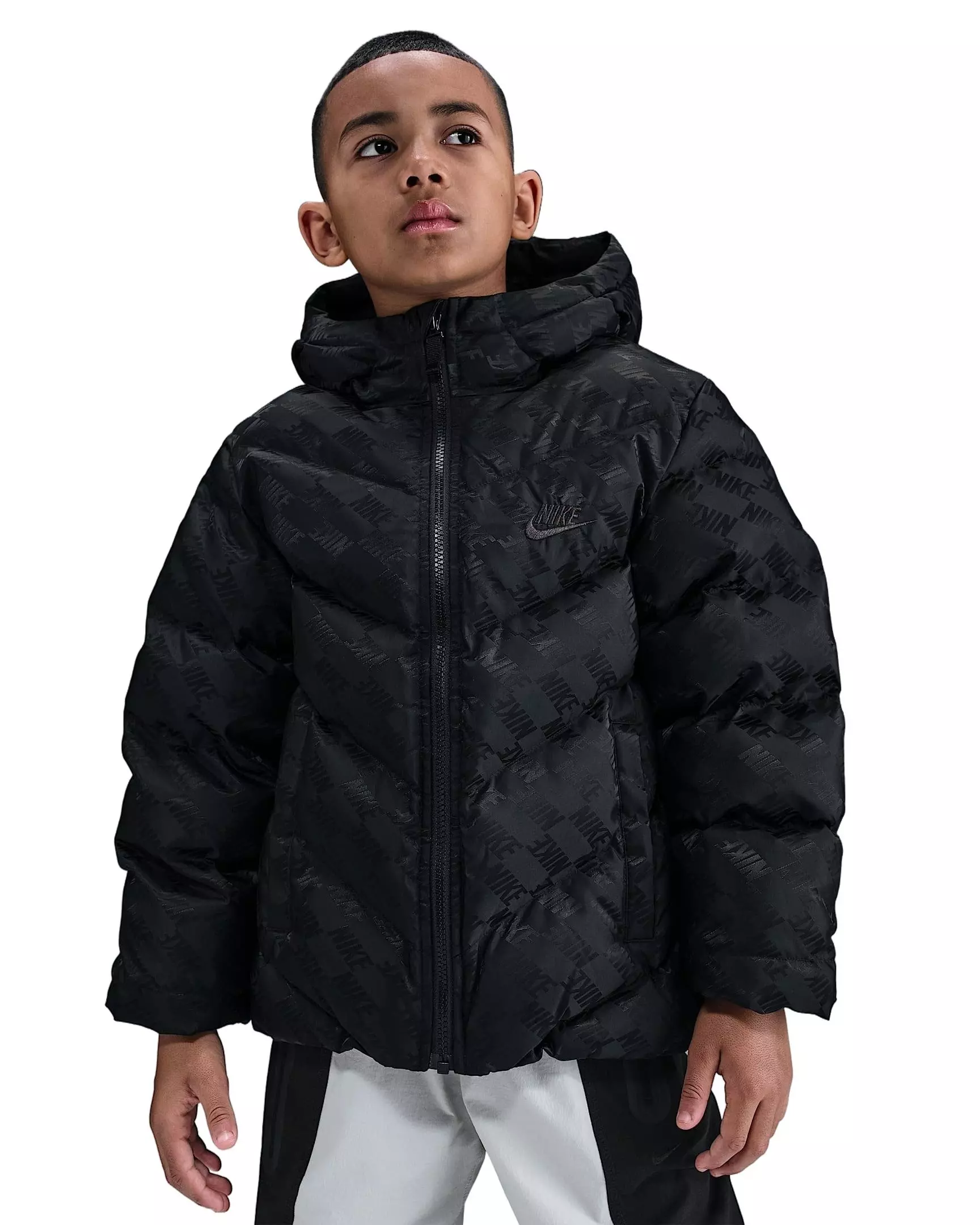 ジャケット・アウター NIKE LAB PUFFER JACKET  L black Nike Black Sportswear Club Puffer Jacket Nike
